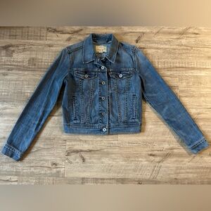Levis Blue Denim jean Jacket western casual country classic button up stampede